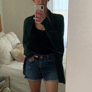 URBAN OUTFITTERS Green Knit Open Front Sweater S
